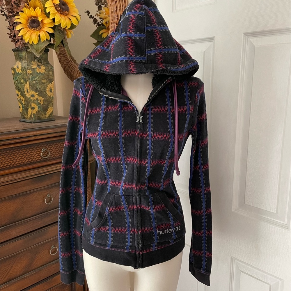 Hurley hooded  jacket size medium